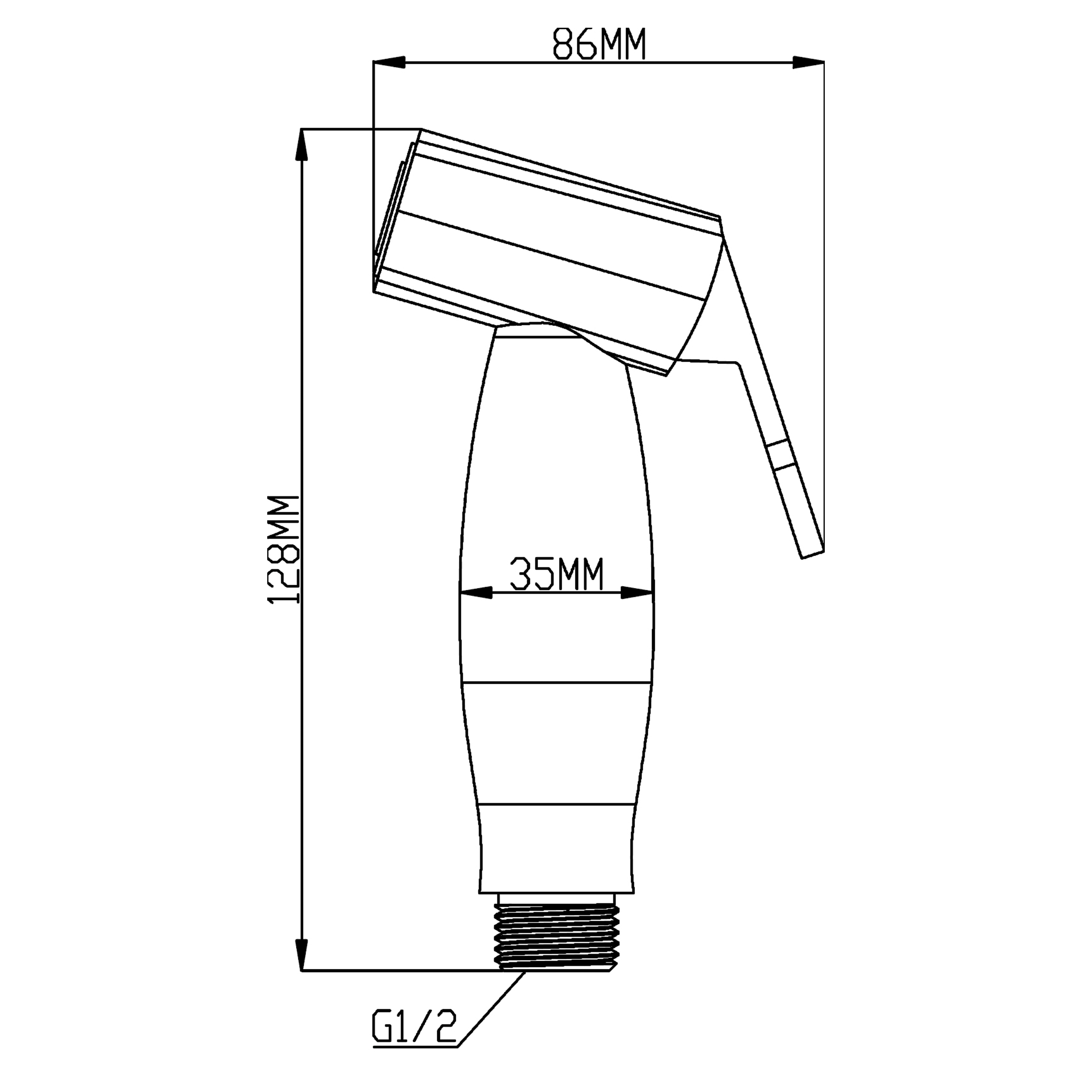 Swedbe Calypso Лейка гигиеническая, цвет: черный 5022B - 3