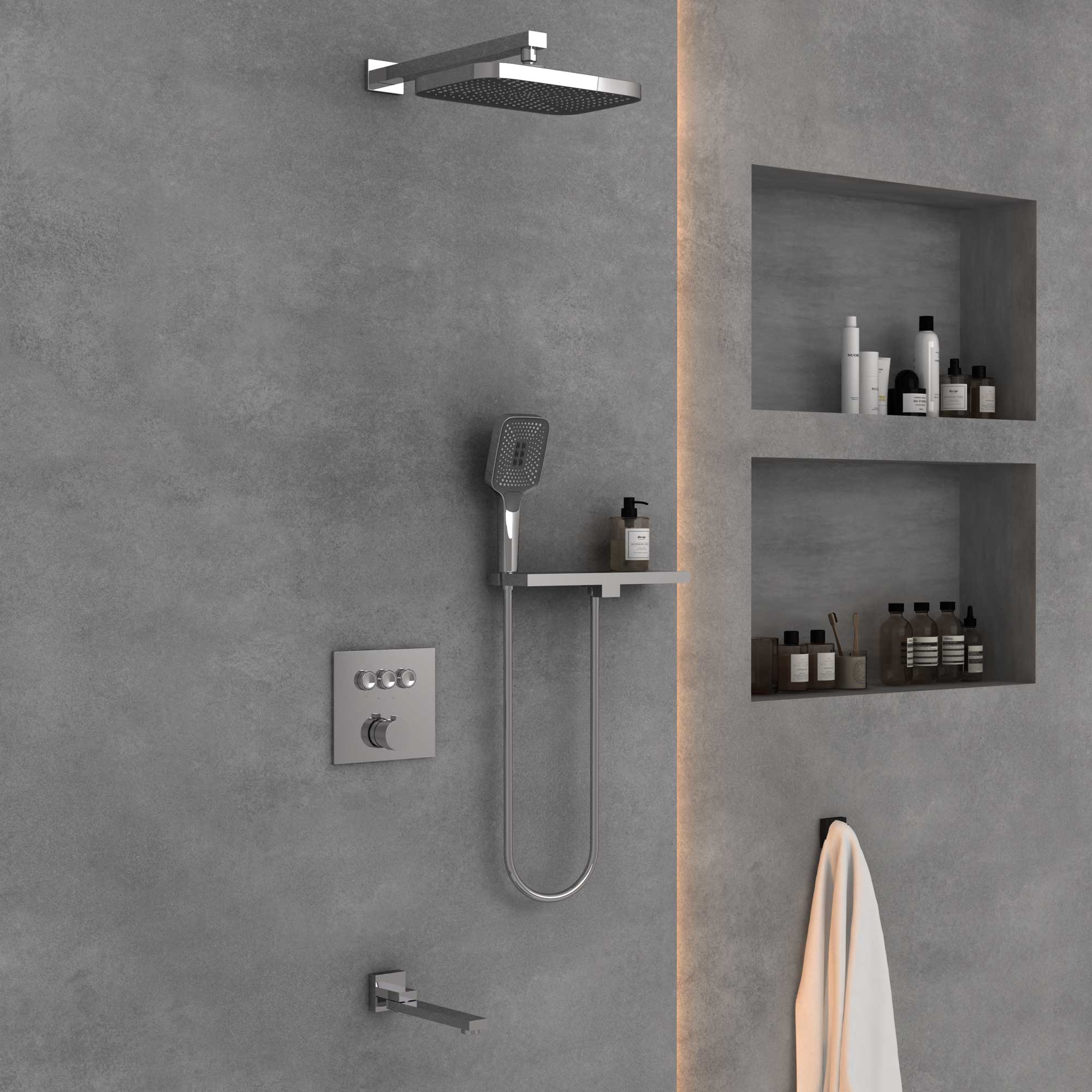 Душевой комплект Vincea с термостатом хром VSFW-4311RCH - 0