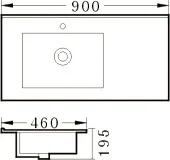 Раковина мебельная Sanvit 90 L белый r9090 L - 2