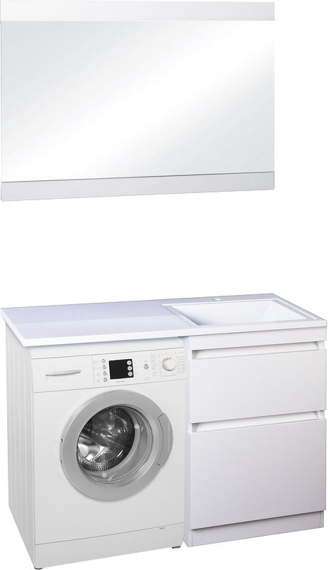 Тумба с раковиной Style Line Даллас 120 Люкс Plus напольная, белая - 1