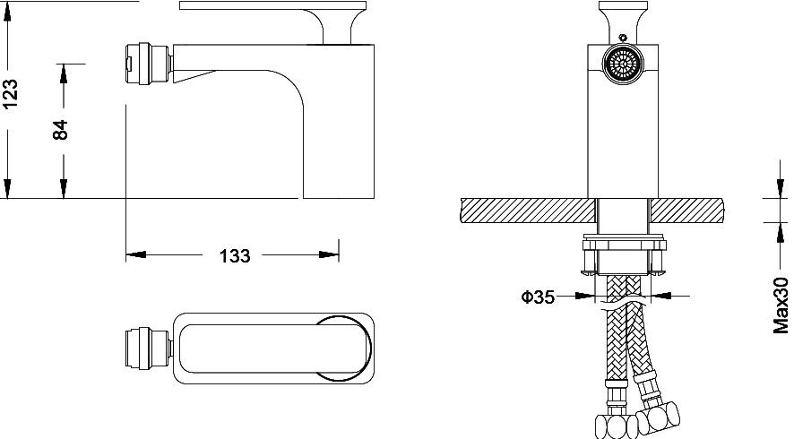Смеситель Timo Torne 4362/03F для биде - 1