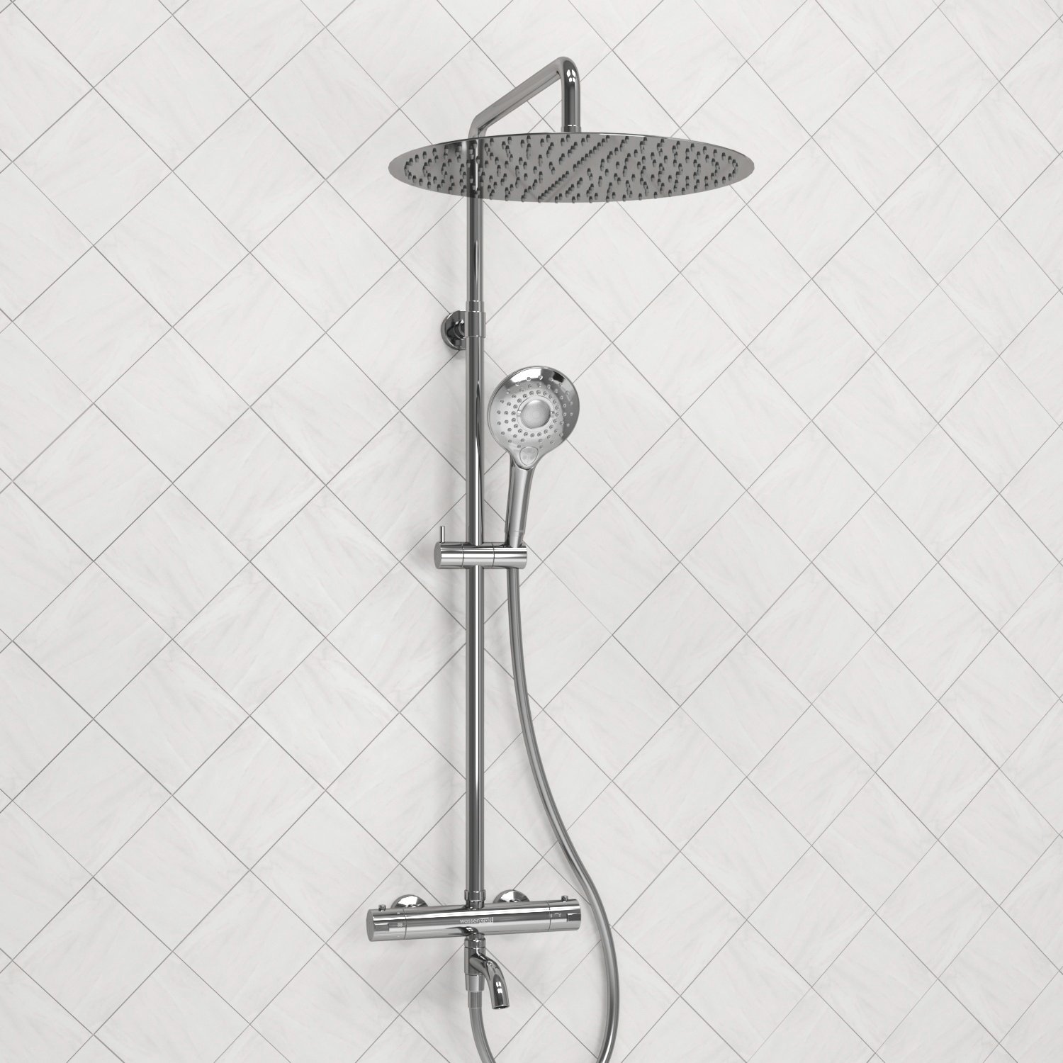 Душевая система WasserKraft 40 с термостатом хром A188.117.101.087.CH Thermo - 1
