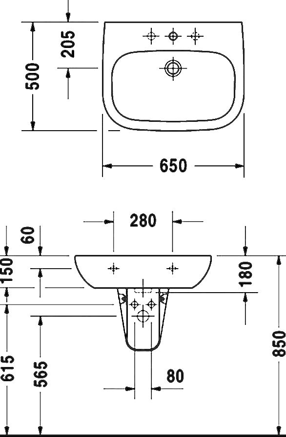 Раковина Duravit D-Code 23106500002 - 5