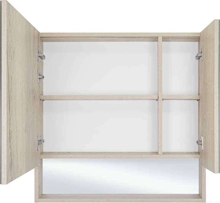 Зеркало-шкаф Misty Дунай 75 дуб белый П-Дун04075-01 - 2