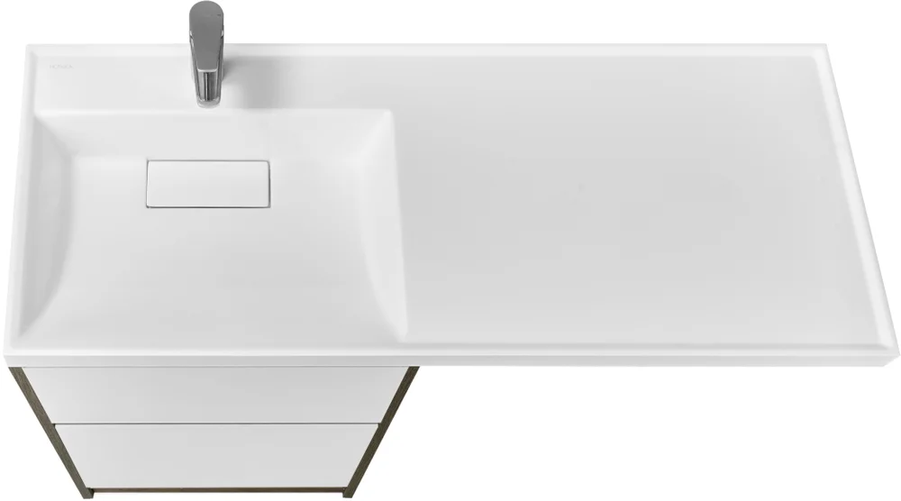 Тумба с раковиной Aquaton Лондри 60 темное дерево-белый 1A2669K2LHDY0 - 1