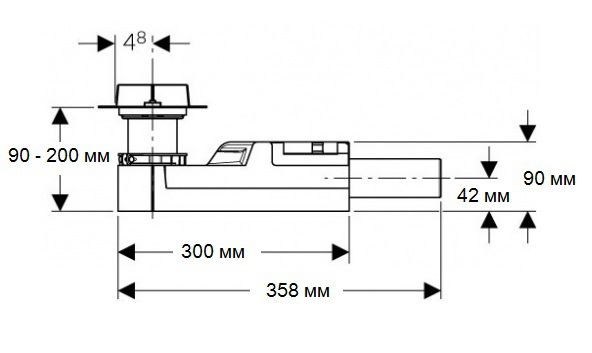 Душевой трап Geberit   154.050.00.1 - 1