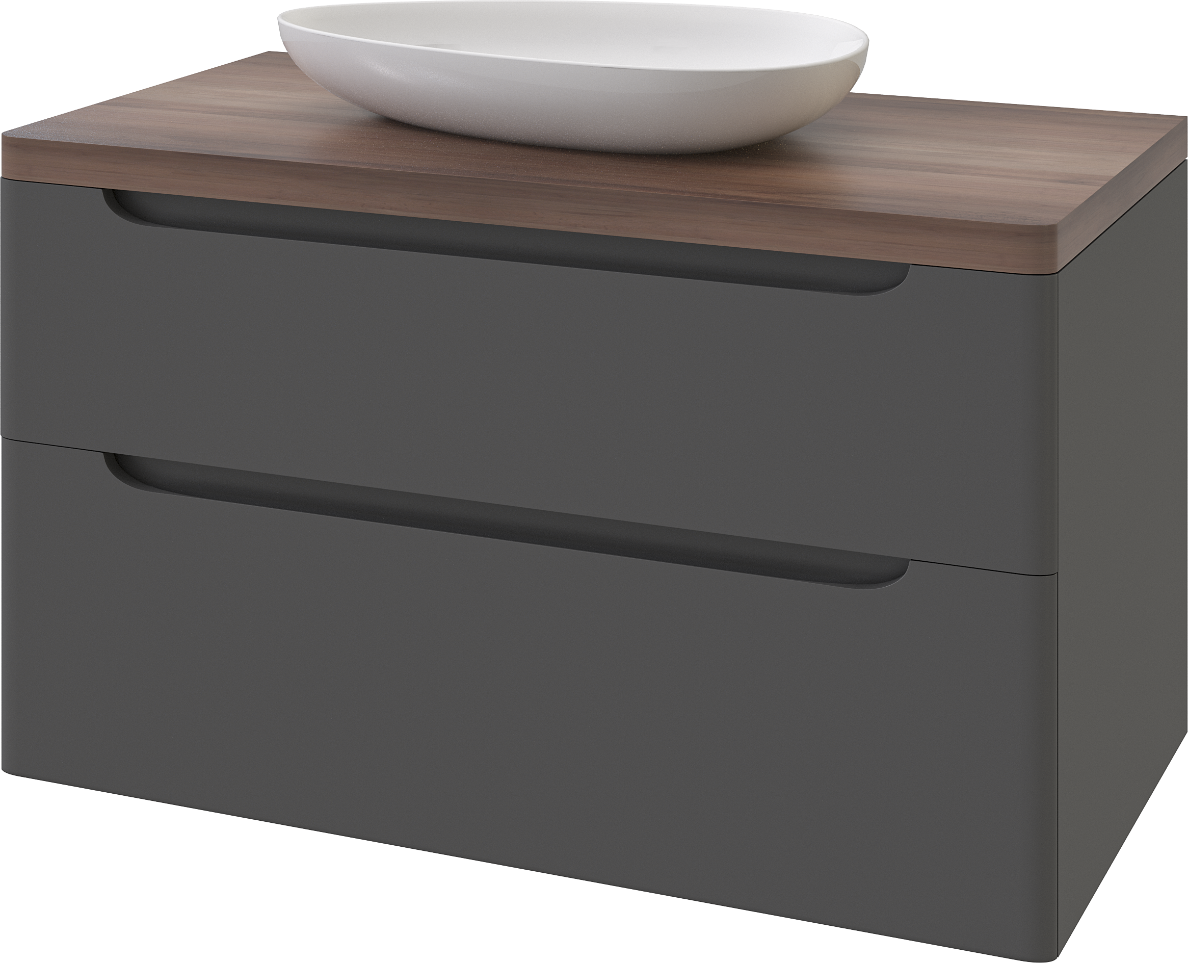 Тумба с раковиной STWORKI Берген 100 серая с темной столешницей, Bocchi Etna 1114-001-0125 568121 - 6