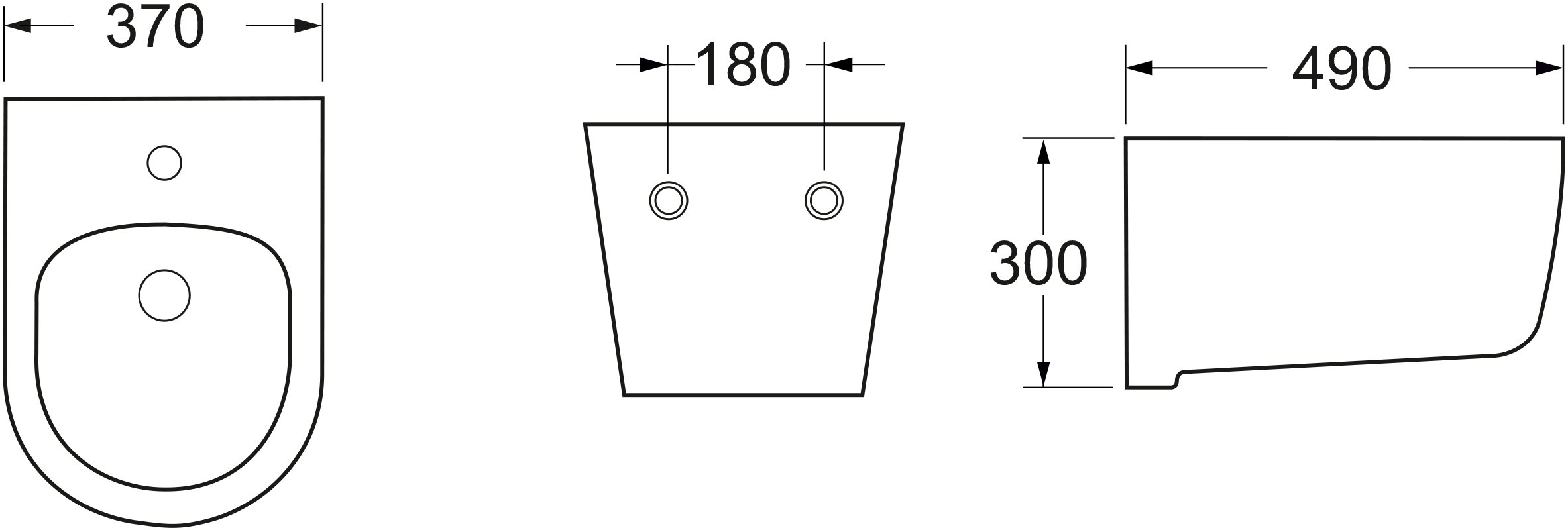 Биде подвесное Ceramica Nova Play CN3002 - 7