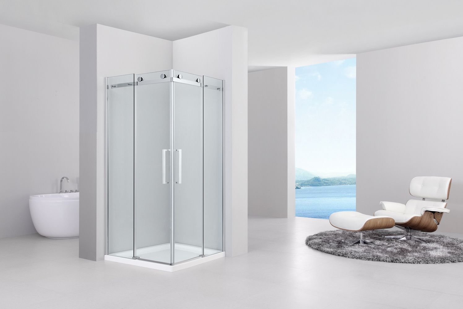 Душевой уголок Black&White Stellar Wind S202 900х900 2029090 - 1