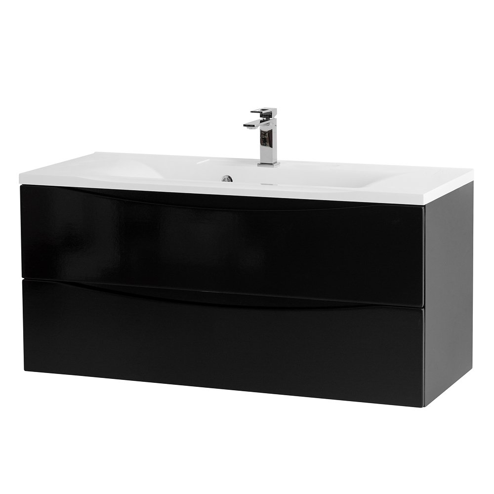 Тумба с раковиной BelBagno Marino 110 черный - 1