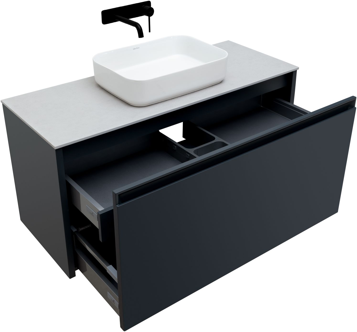 Тумба под раковину Allen Brau Fantasy 120 черный матовый 1.11006.AM - 6