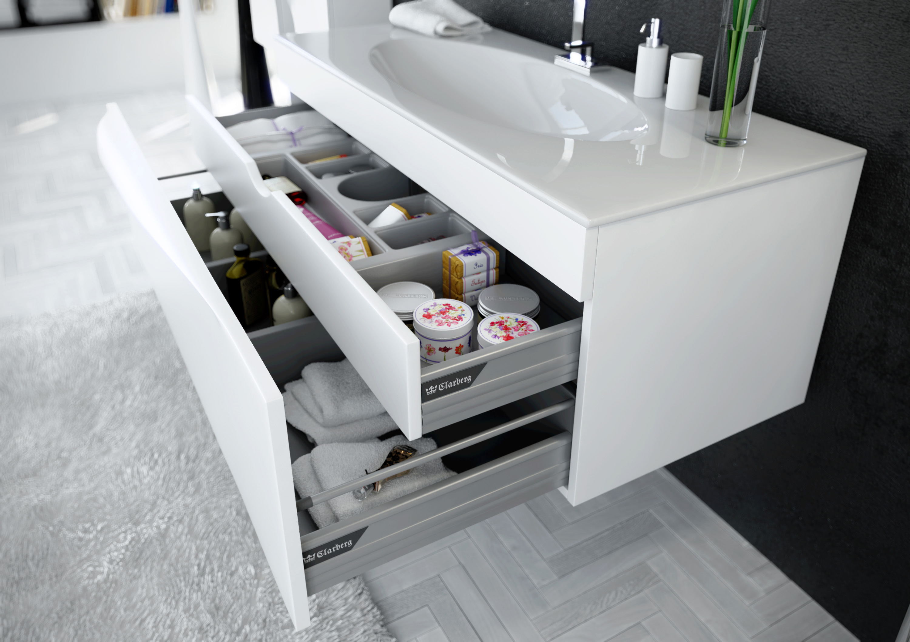 Мебельная раковина Clarberg Элеганс 1000 белый El.10.04.D - 4