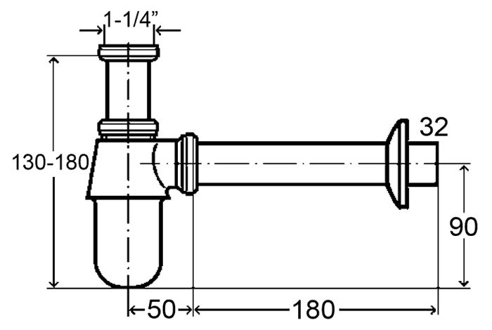 Сифон для раковины Viega 366681 с пробкой - 4