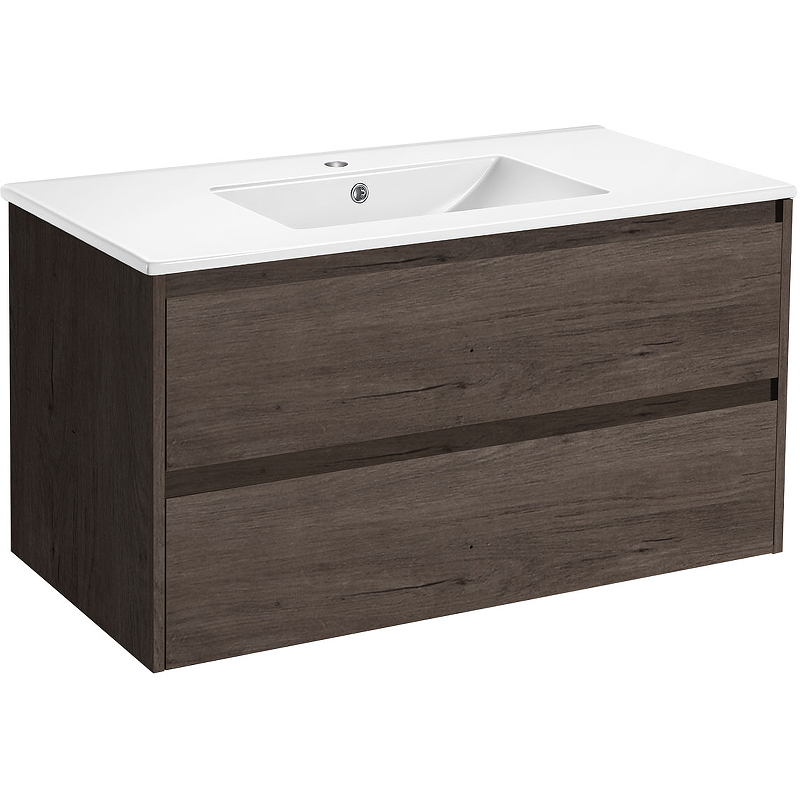 Тумба под раковину Vincea Gio 100 темное дерево VMC-2G100RO - 0