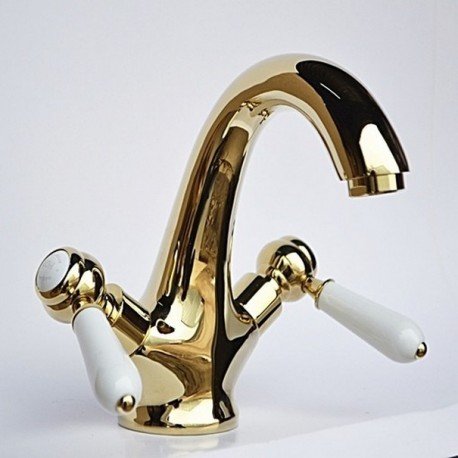 Смеситель для раковины Magliezza Bianco золото  50107-do - 1