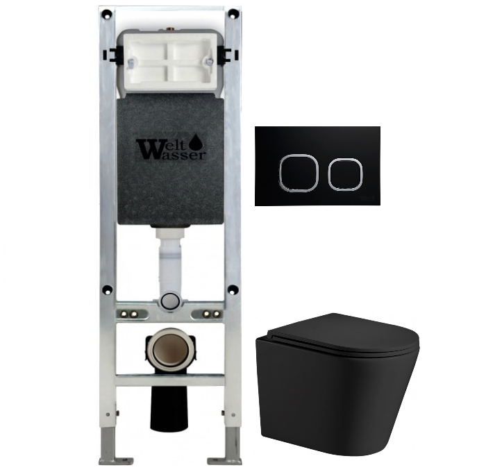 Комплект Weltwasser AMBERG 350 ST + SALZBACH 004 MT-BL + AMBERG RD-BL  10000006579 - 0