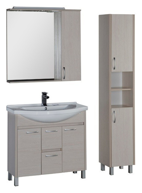 Зеркало-шкаф Aquanet Донна 80 беленый дуб 00169039 - 3