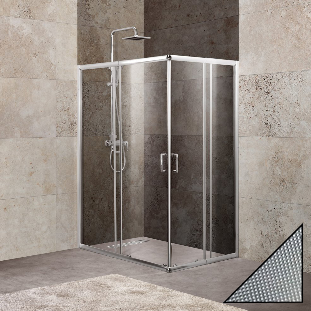 Душевой уголок BelBagno Unique AH-2-100/115-75/90-P-Cr стекло punto UNIQUE-AH-2-100/115-75/90-P-Cr - 0