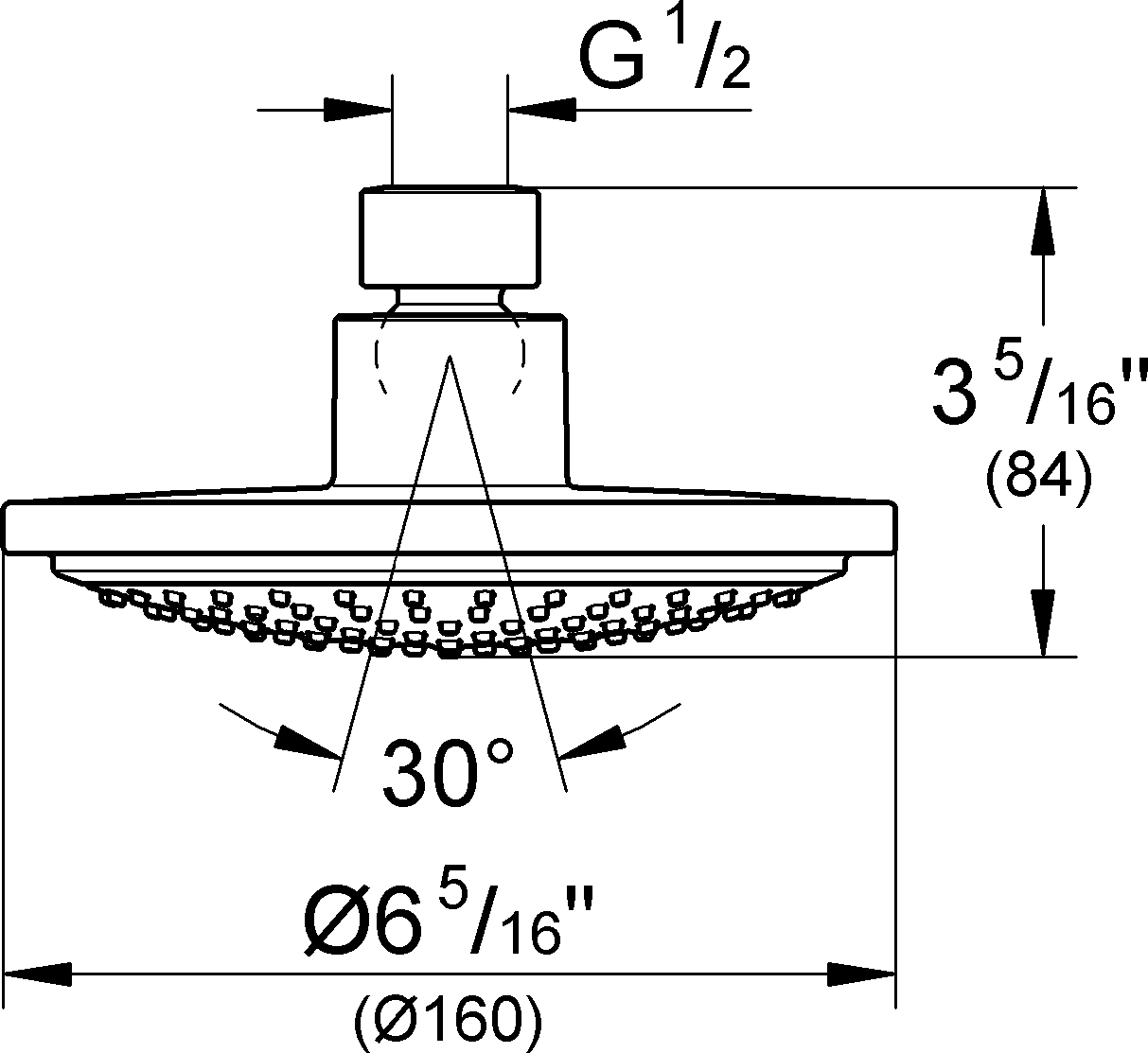 Верхний душ Grohe Euphoria Cosmopolitan 160 28233000 - 9