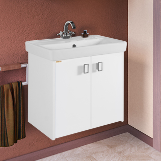 Тумба с раковиной Vod-Ok Мона 60 белая - 0