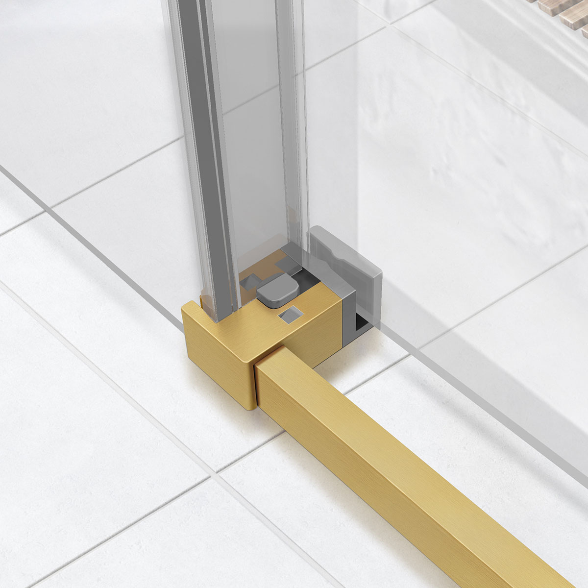 Душевой уголок Vincea Slim Soft 120х90 профиль золото стекло прозрачное VSR-1SS9012CLG - 1