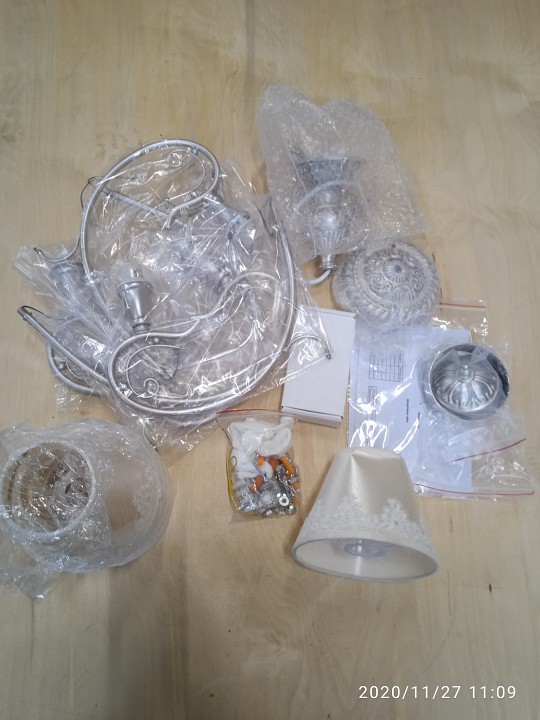 Люстра на штанге Eurosvet Incanto 60069/5 серебро - 1