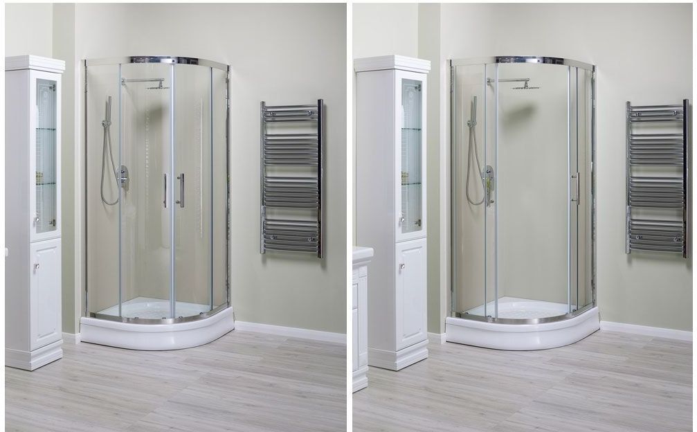 NPE2142 Душевая шторка DELTA ( 900 х 900 х2000 ) нержавеющая сталь стекло прозр 8 мм(R550)  202312 - 1