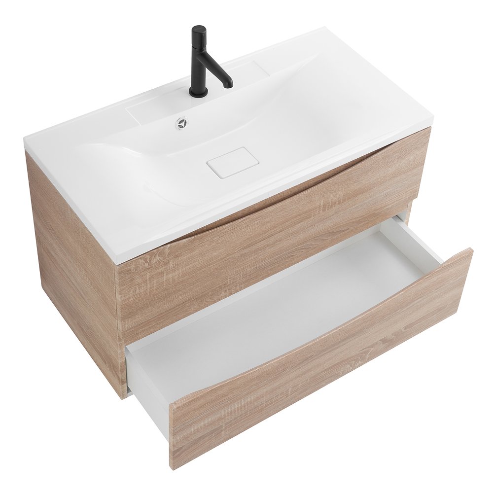 Тумба с раковиной BelBagno Marino 100 светлое дерево - 3