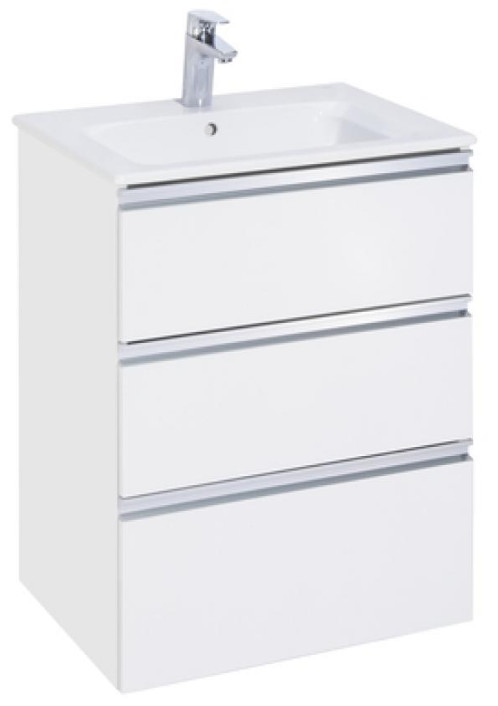 THE GAP Модуль д/раковины 600 мм, 3 ящика, белый глянец 857552806 - 0