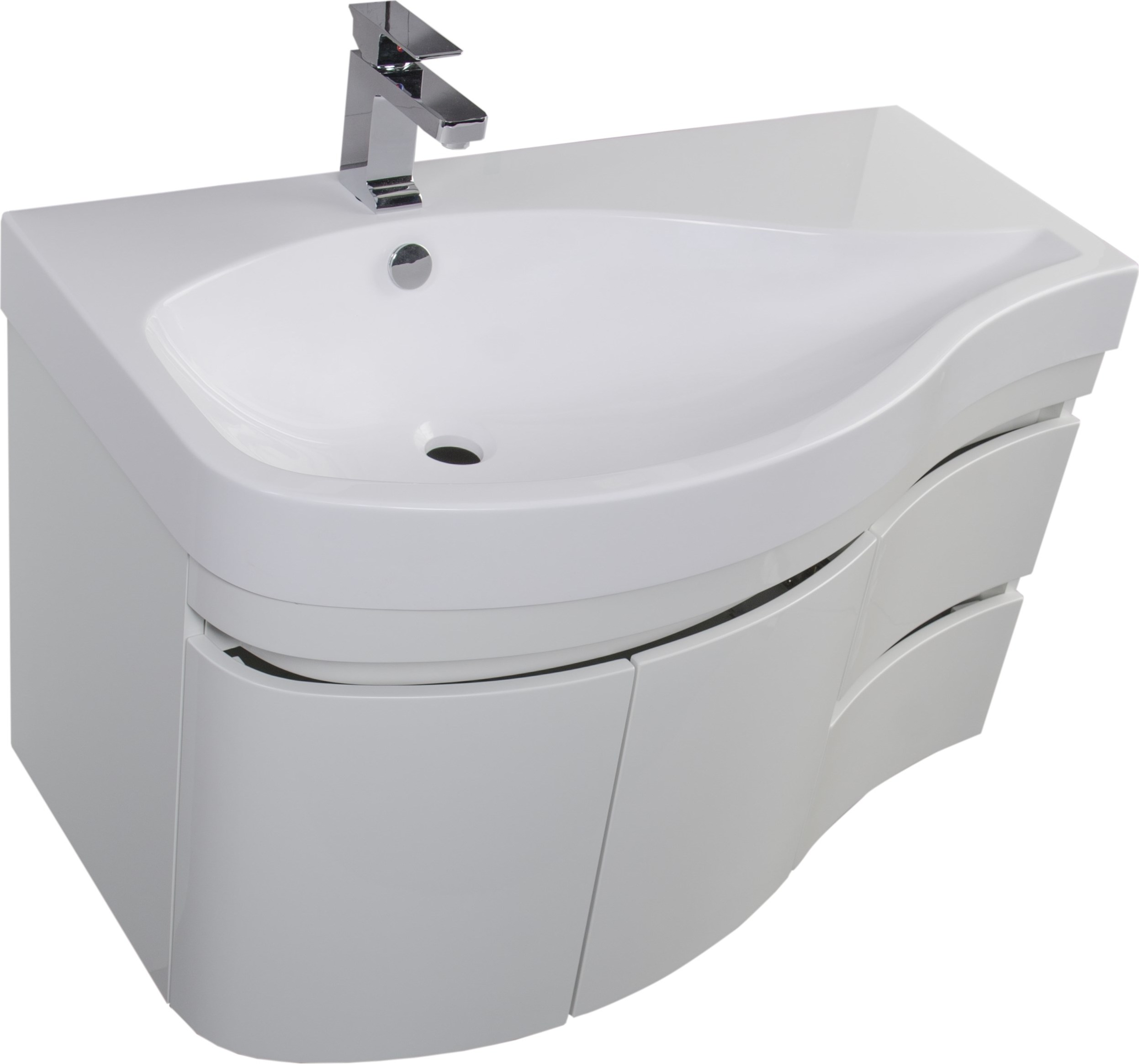 Тумба с раковиной Aquanet Сопрано 2-95  белая L 169631 - 1