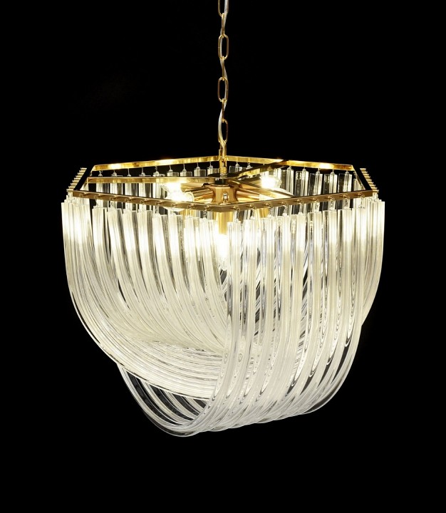 Подвесная люстра LUMINA DECO Weddini LDP 6001-600 GD+CL - 2