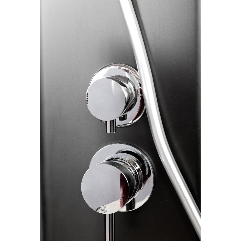 Душевая кабина Deto L 90х90 с гидромассажем, без крыши, черный  L809NGMBLACK - 2