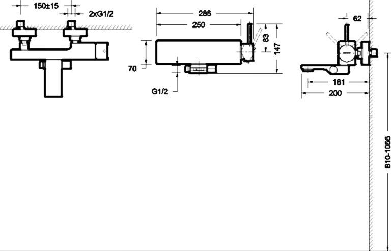 F66061C-01A-ENG Смеситель для ванны и душа Bravat Arc, хром (267941) - 3