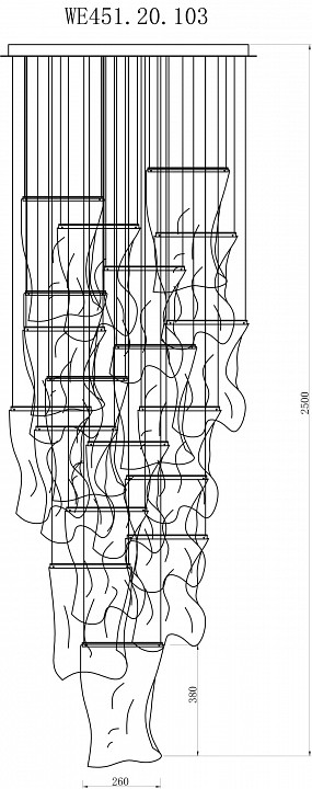 Подвесная люстра Wertmark Hanna WE451.20.103 - 1