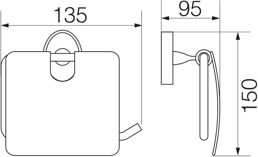 Держатель туалетной бумаги Veragio Bonjour VR.BNR-7881.CR с крышкой - 1