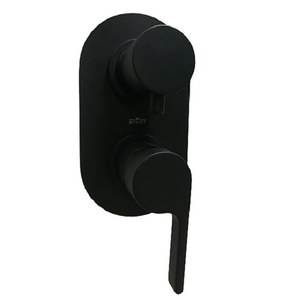 Webert DR860101560 Doremi Смеситель для ванны встраиваемый, без гибкой подводки, душа, черный - 0