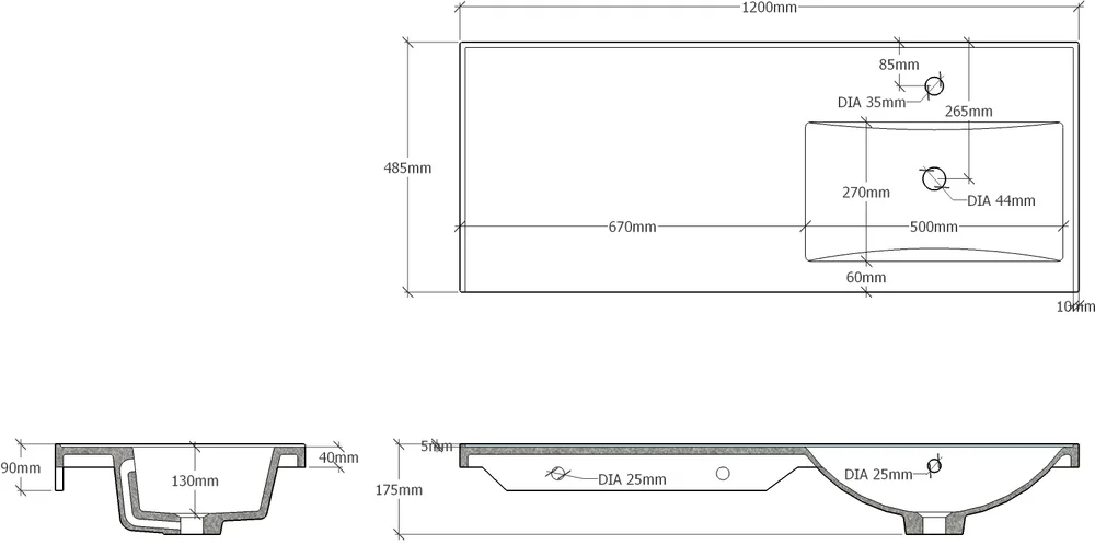 Тумба под раковину Onika Нави 60 белый  106021 - 7