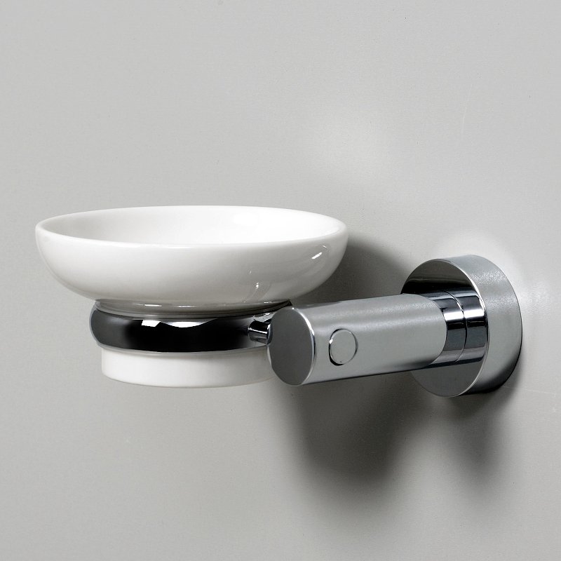 Мыльница с держателем Wasserkraft хром - белый K-24229 - 1