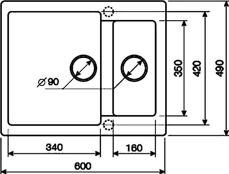 Мойка кухонная Lava D1 светлый беж D1.DUN - 3