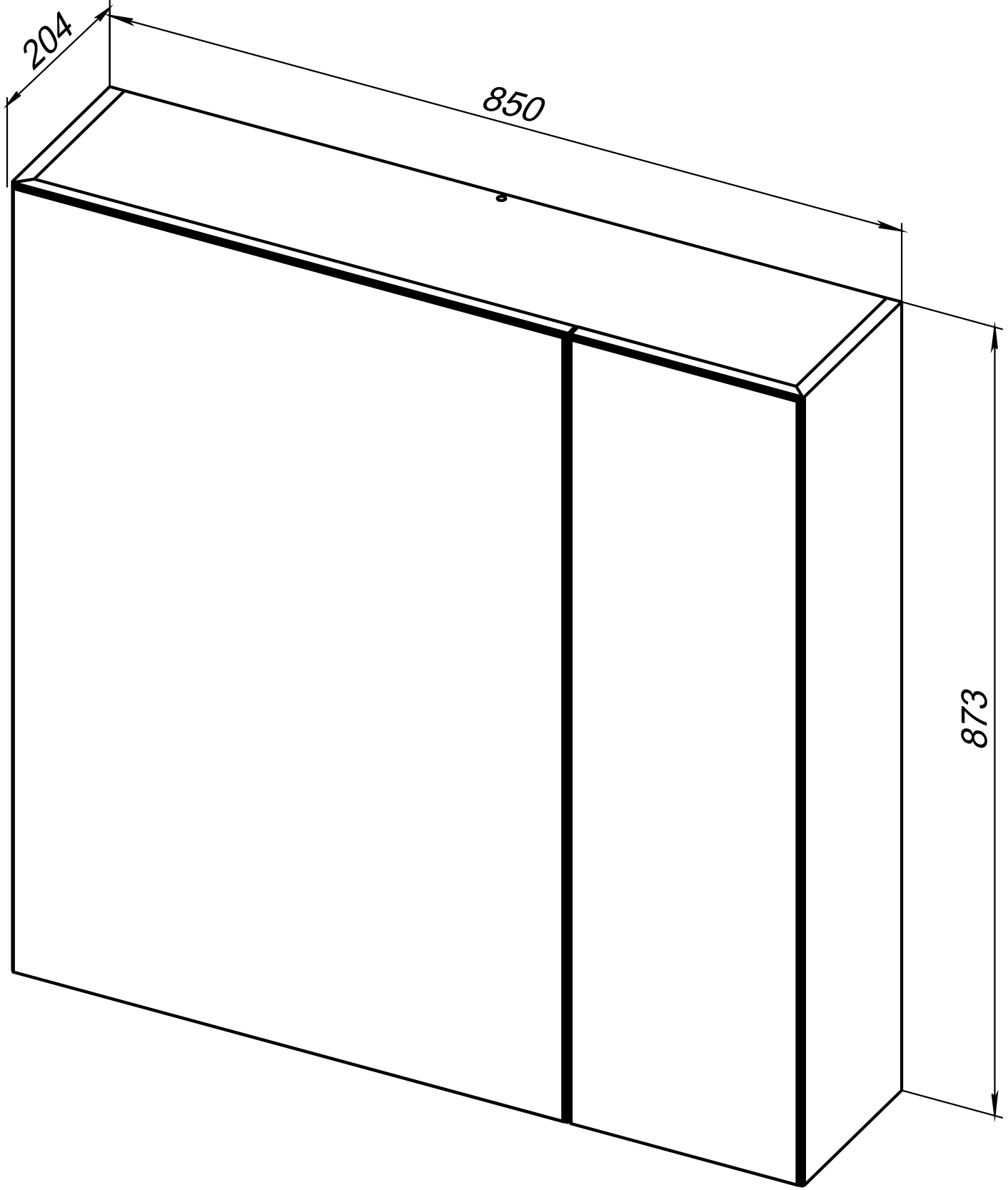 Зеркало-шкаф Aquanet Йорк 85 орех 203954 - 10