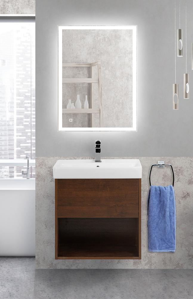 Тумба с раковиной BelBagno Neon 50 темное дерево - 6