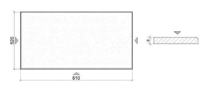 Столешница под раковину Armadi Art Lucido 80 коричневый 853-080-BB - 2