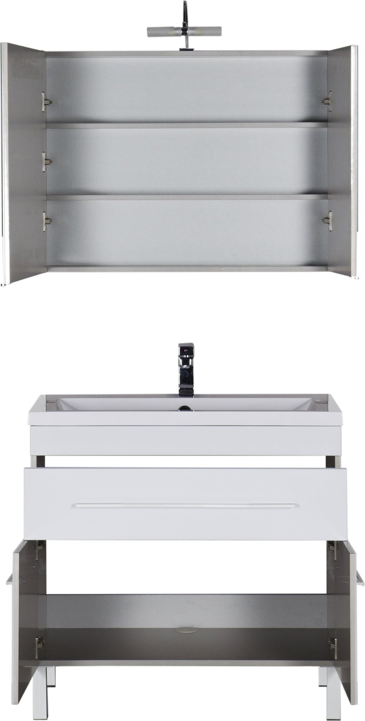 Зеркало-шкаф Aquanet Верона 90 белый 172339 - 28