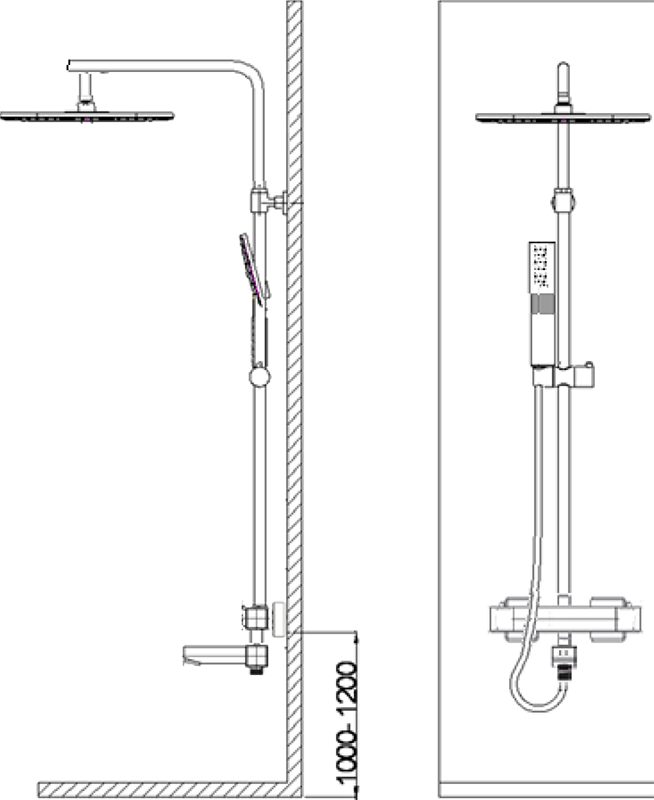 Душевая стойка WeltWasser WW TS 5280 хром  10000001732 - 3