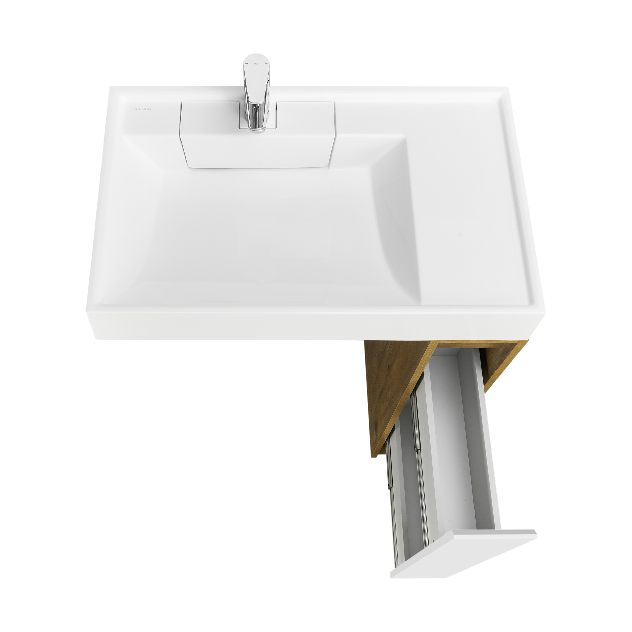 Тумба под раковину без фасада Aquaton Лондри 20 светлое дерево 1A267101LHDR0 - 6