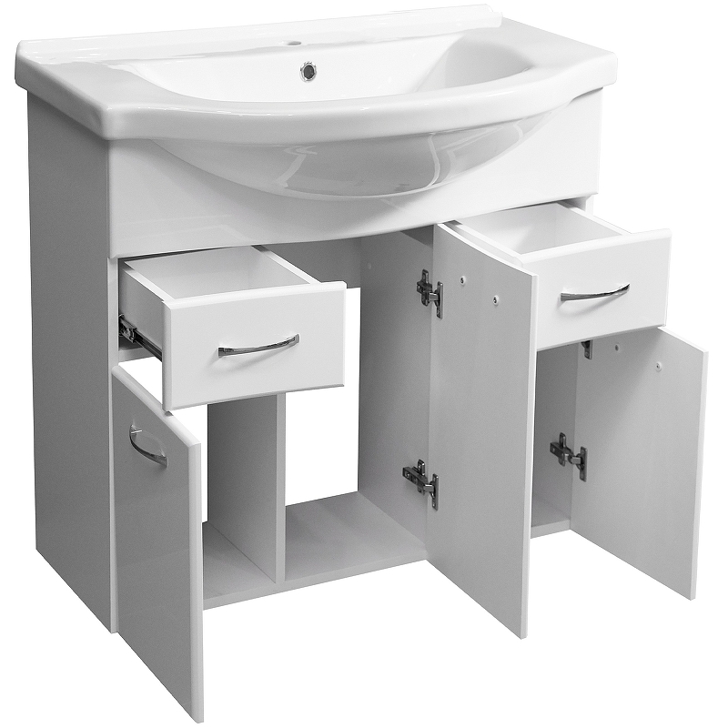 Тумба под раковину Stella Polar Волна Байкал 75 белый SP-00000125 - 2