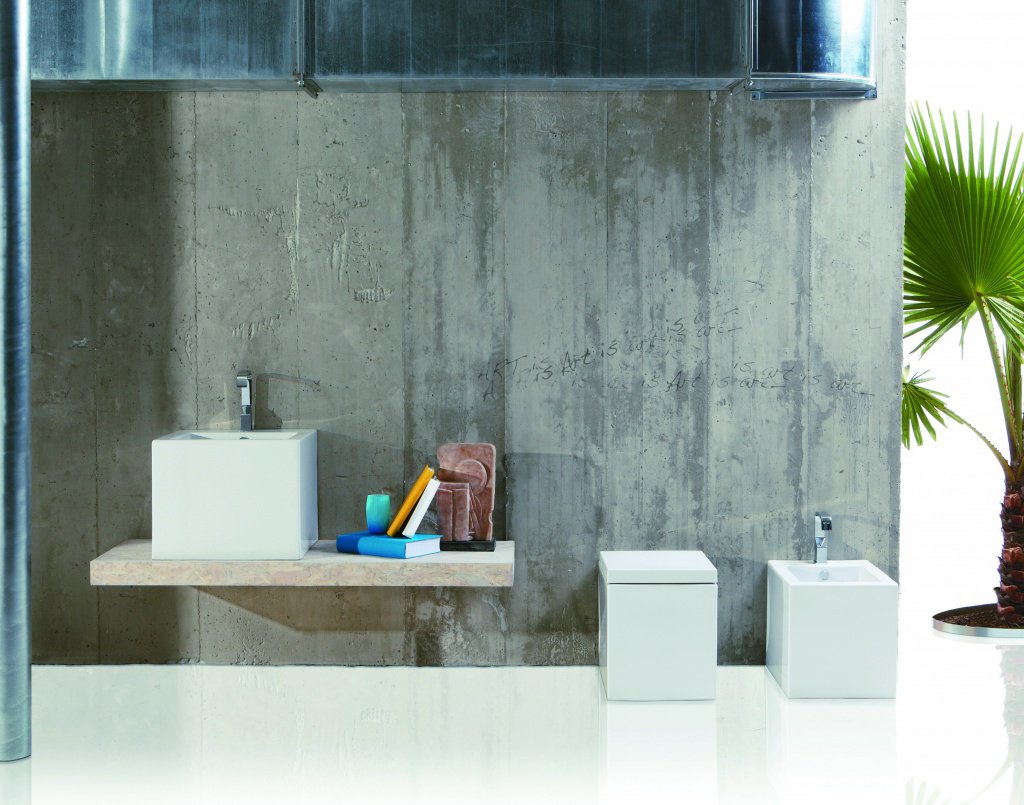 Унитаз приставной Simas Frozen с крышкой, белый (FZ01) - 4