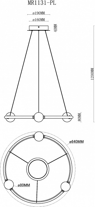 Подвесной светильник MyFar Victory MR1131-PL - 2