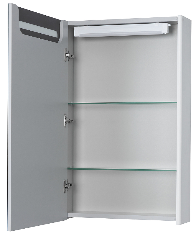 Зеркало-шкаф Aquaton Сильва 50 с подсветкой светлое дерево 1A215502SIW7L - 1