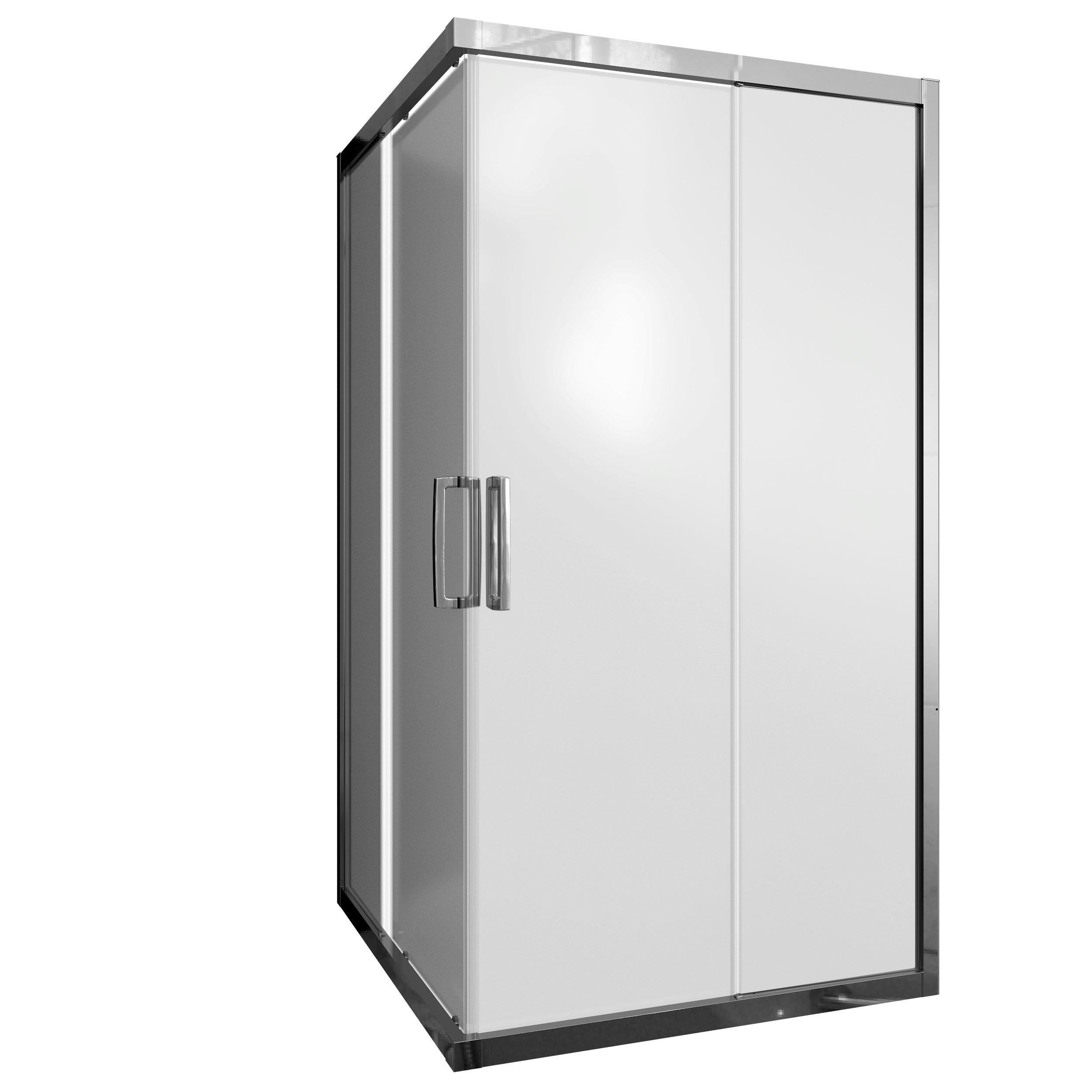 Душевой уголок STWORKI Дублин DE019SC120120200 120x120 см профиль хром глянец, стекло матовое 3GW117TTKK000 - 4